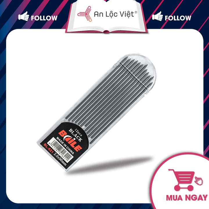 Bộ Ruột chì 2B Baile BL-621 2.0mm dành cho bút chì cơ