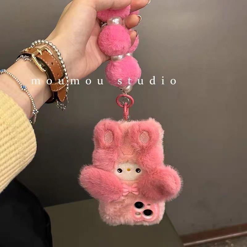 Ốp Điện Thoại Mềm Hình Melody Nhồi Bông Gắn Dây Xích Cho iPhone13 14promax 12 11