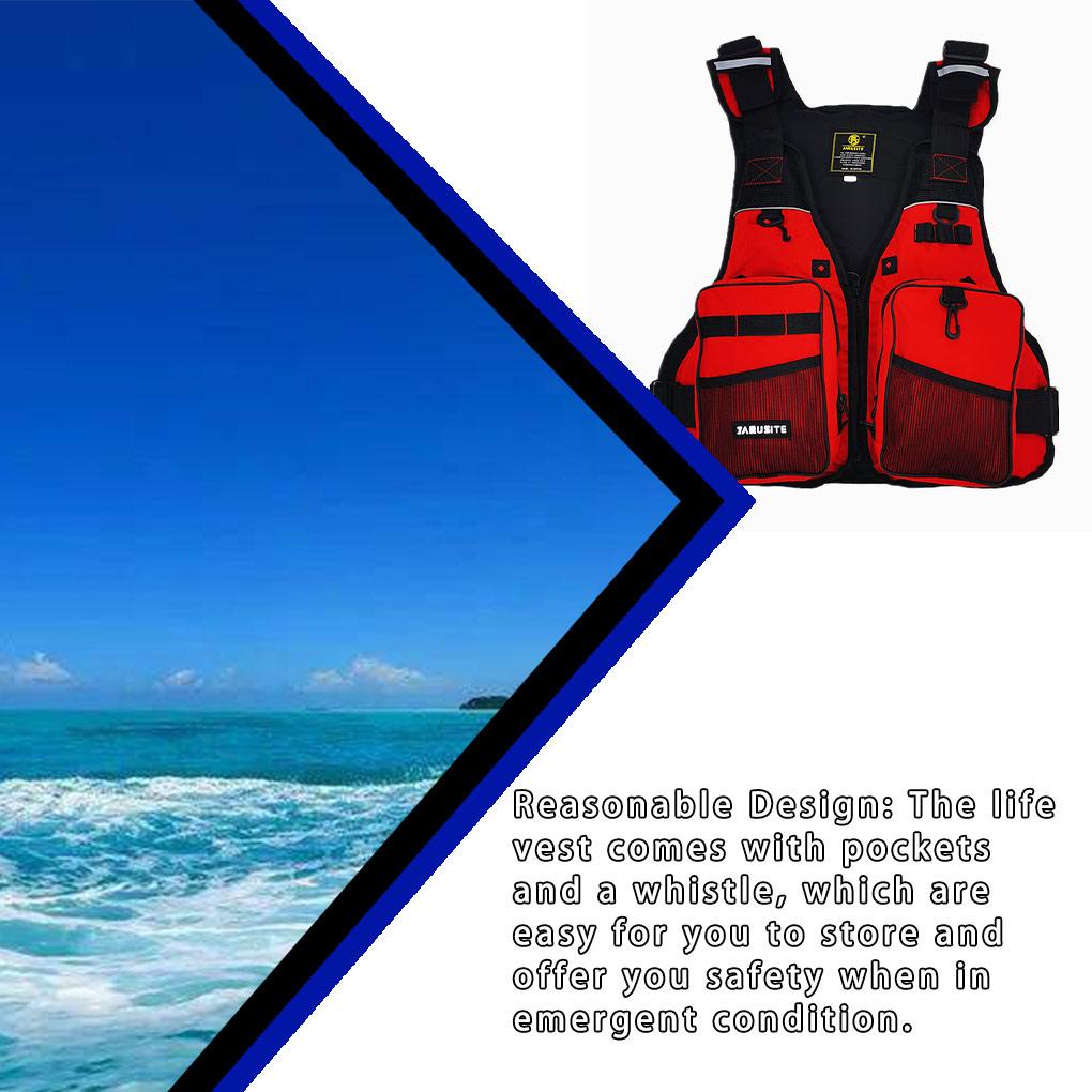(runbu) Áo Phao Cứu Sinh Di Động Kèm Còi Thổi Trơn Làm Bằng Nước Thể Thao Khẩn Cấp Cho Hoạt Động Lặn Dưới Nước