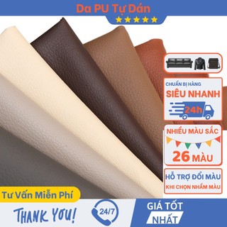 Vải da PU tự dính cao cấp, da dán ghế sofa, sửa chữa đồ da
