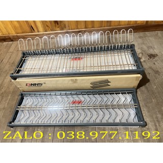 Giá úp bát đĩa cố định nan oval 2 tầng inox304 cao cấp