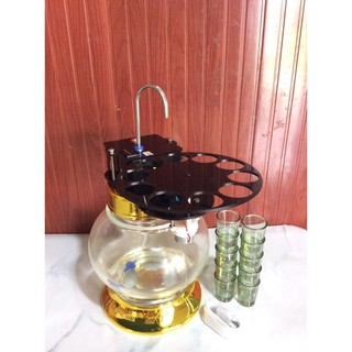 Bình rót rượu 10ly [Bình thuỷ tinh cao cấp 2,7l] Tặng 12 cốc