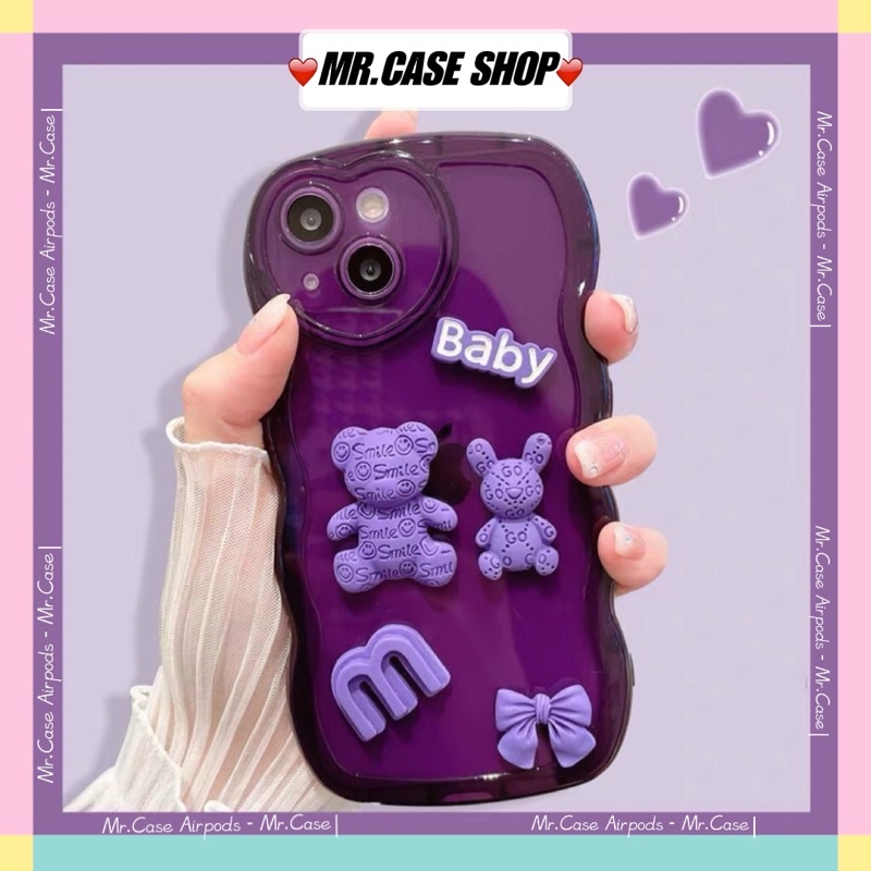 [ Có ip 14 ] Ốp lưng điện thoại iphone sicker thỏ tím bằng 14ProMax 7plus/8/8plus/x/xs/11/12/13/pro/max - Mr.Case