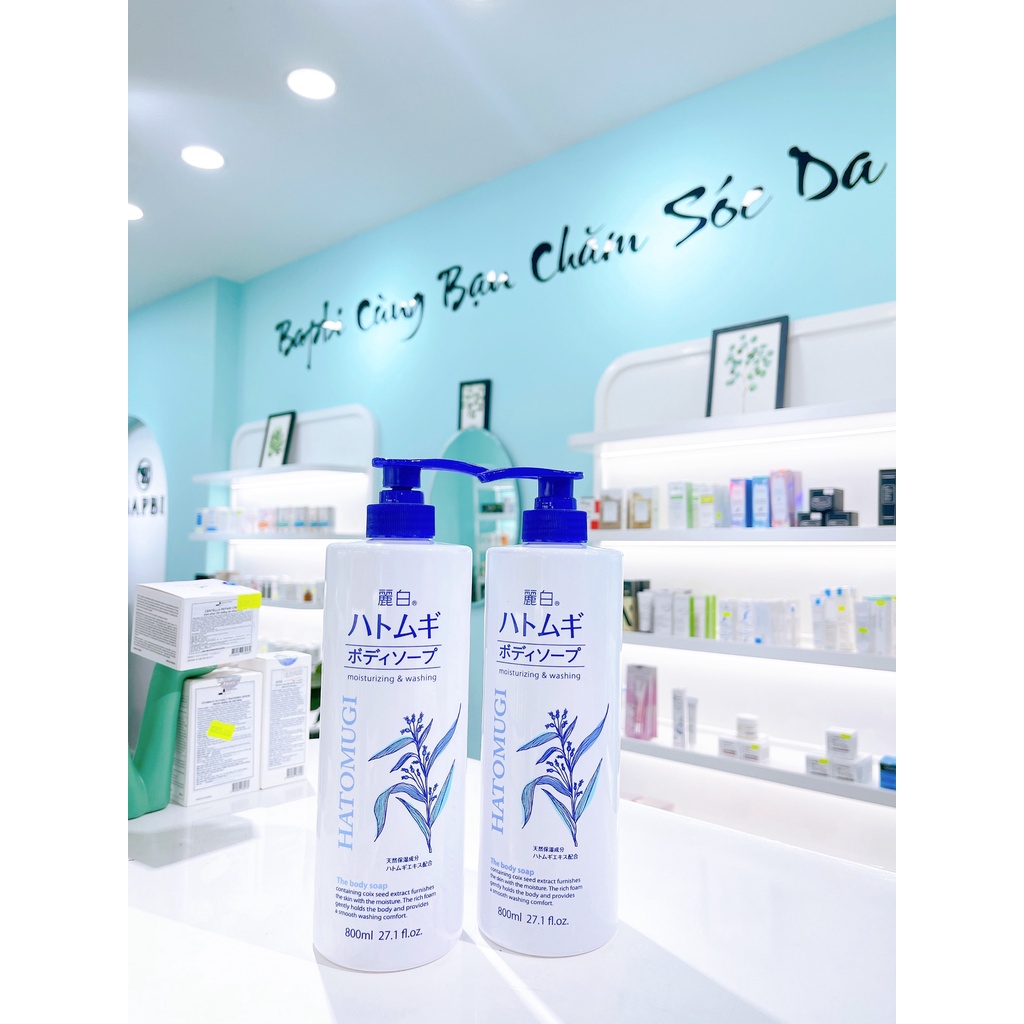 Sữa Tắm Ý Dĩ Hatomugi Trắng Da Nhật Bản Sữa Tắm Hatomugi 800ml