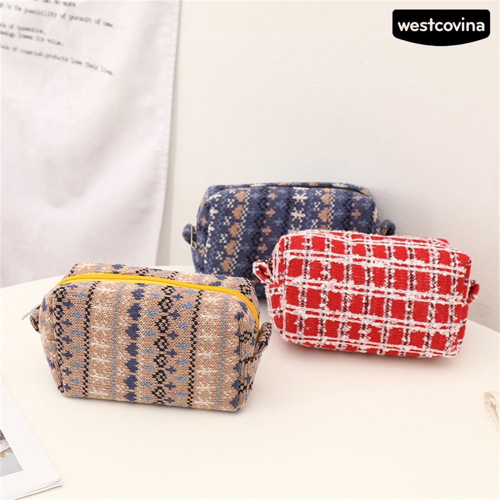 [Hot]☃Túi Đựng Đồ Trang Điểm Sức Chứa Lớn Chống Bụi Phong Cách Giáng Sinh Cho Nữ