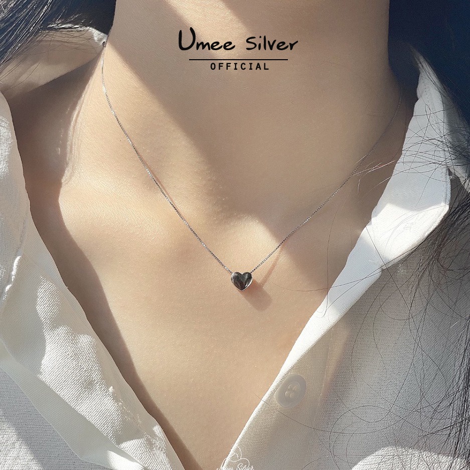 Dây chuyền bạc nữ hình trái tim phồng Sweet Heart, vòng cổ nữ chất liệu bạc 925 sang trọng, thanh lịch