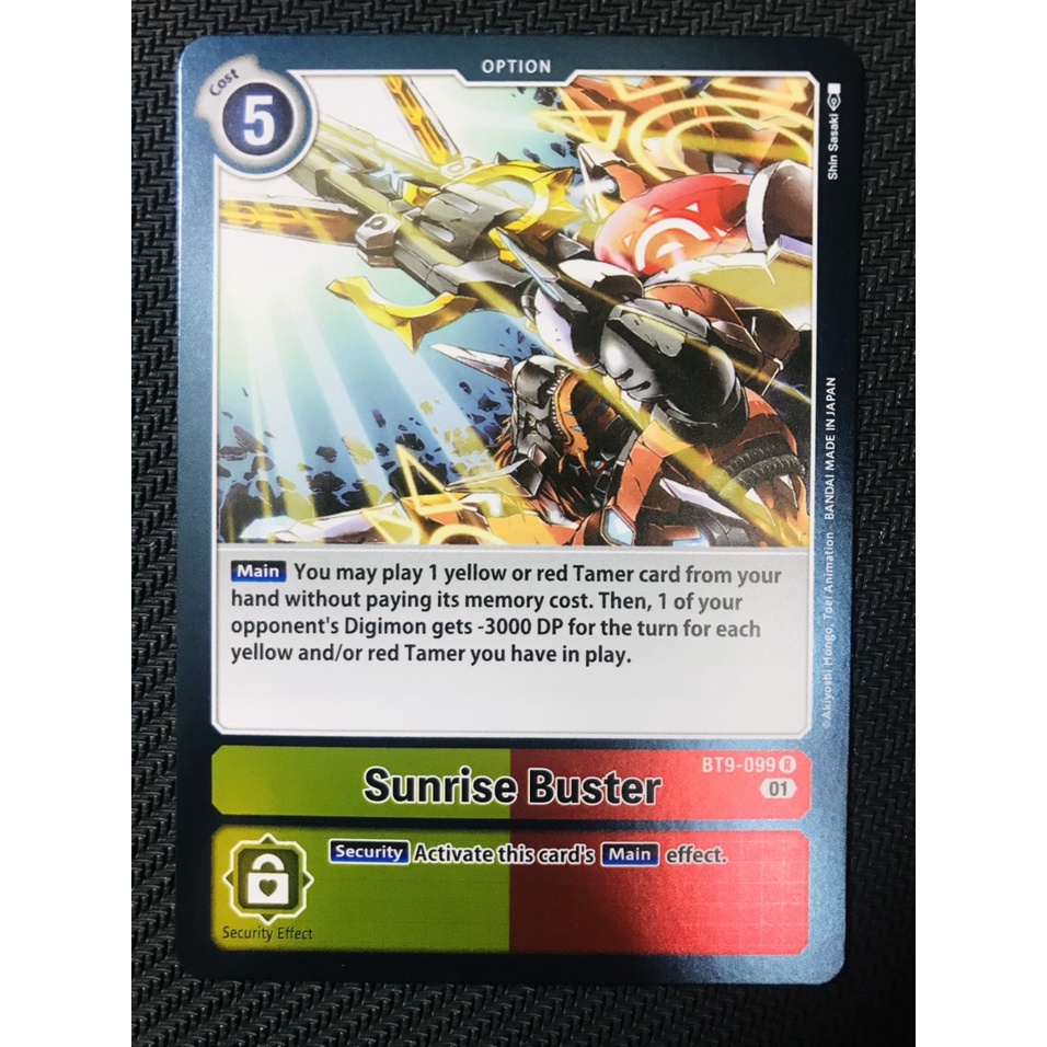 Thẻ bài Digimon BT9-099 - Sunrise Buster - Option - Rare