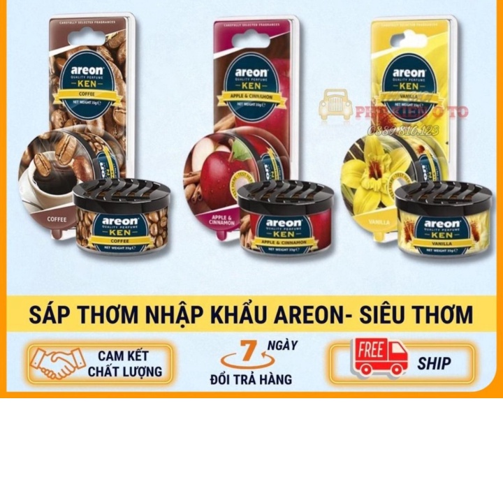 Sáp Thơm Ô Tô AREON Khử Mùi Xe Hơi Cao Cấp - Areon KEN Hàng Chính Hãng Nhập Khẩu Bulgaria