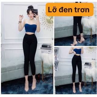 Quần Jean 9 Tấc đen tuyền Giãn bigsize