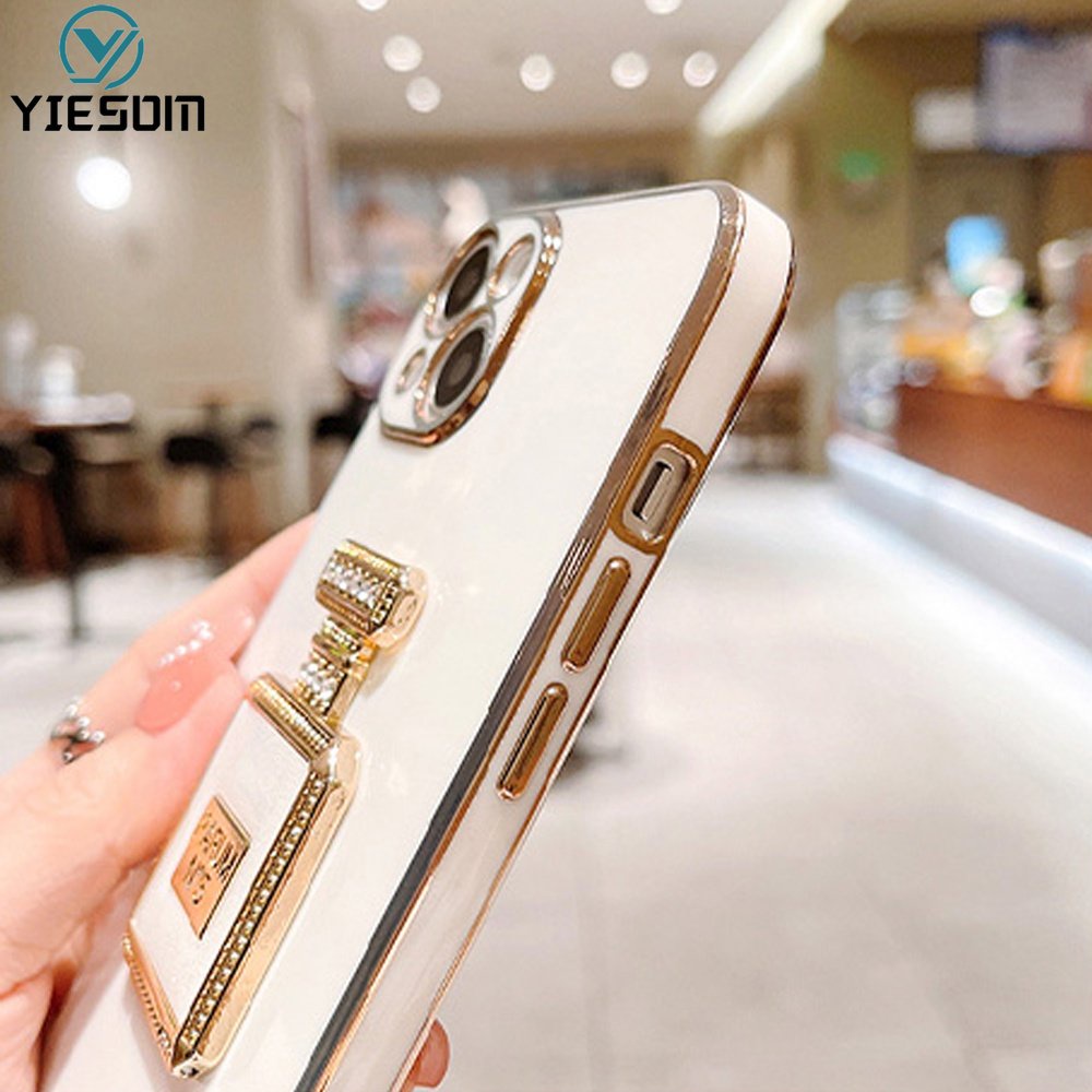 Ốp Điện Thoại Silicon Vuông Mạ Màu Sang Trọng Có Giá Đỡ Cho Xiaomi 12 11 10 11T 10T 12T Pro Mi 11 12 Lite 5G