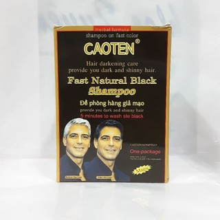 Dầu gội nhuộm tóc Caoten gội là đen Hộp 10 gói x30ml