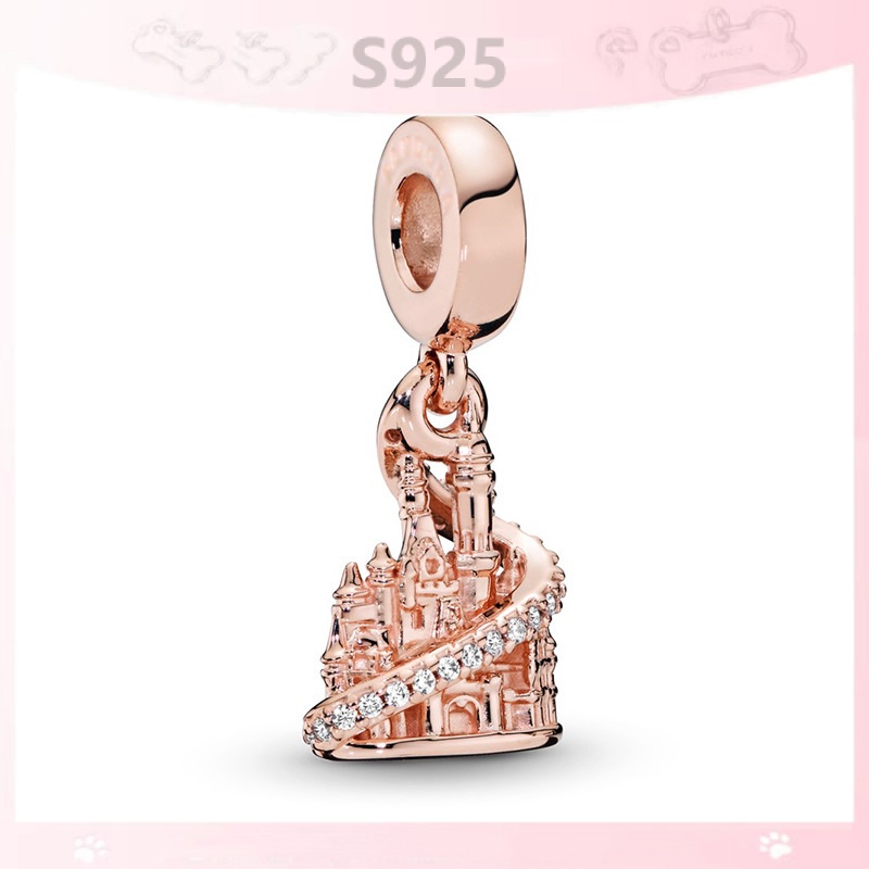 Mặt Dây Chuyền Mạ Bạc 925 Hình Lâu Đài Xinh Xắn Thời Trang