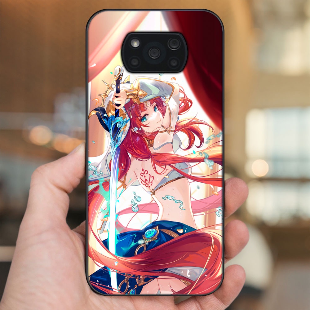 Ốp lưng Xiaomi Poco X3, Poco X3 Pro, Poco X3 NFC viền đen in hình Nilou Genshin Impact