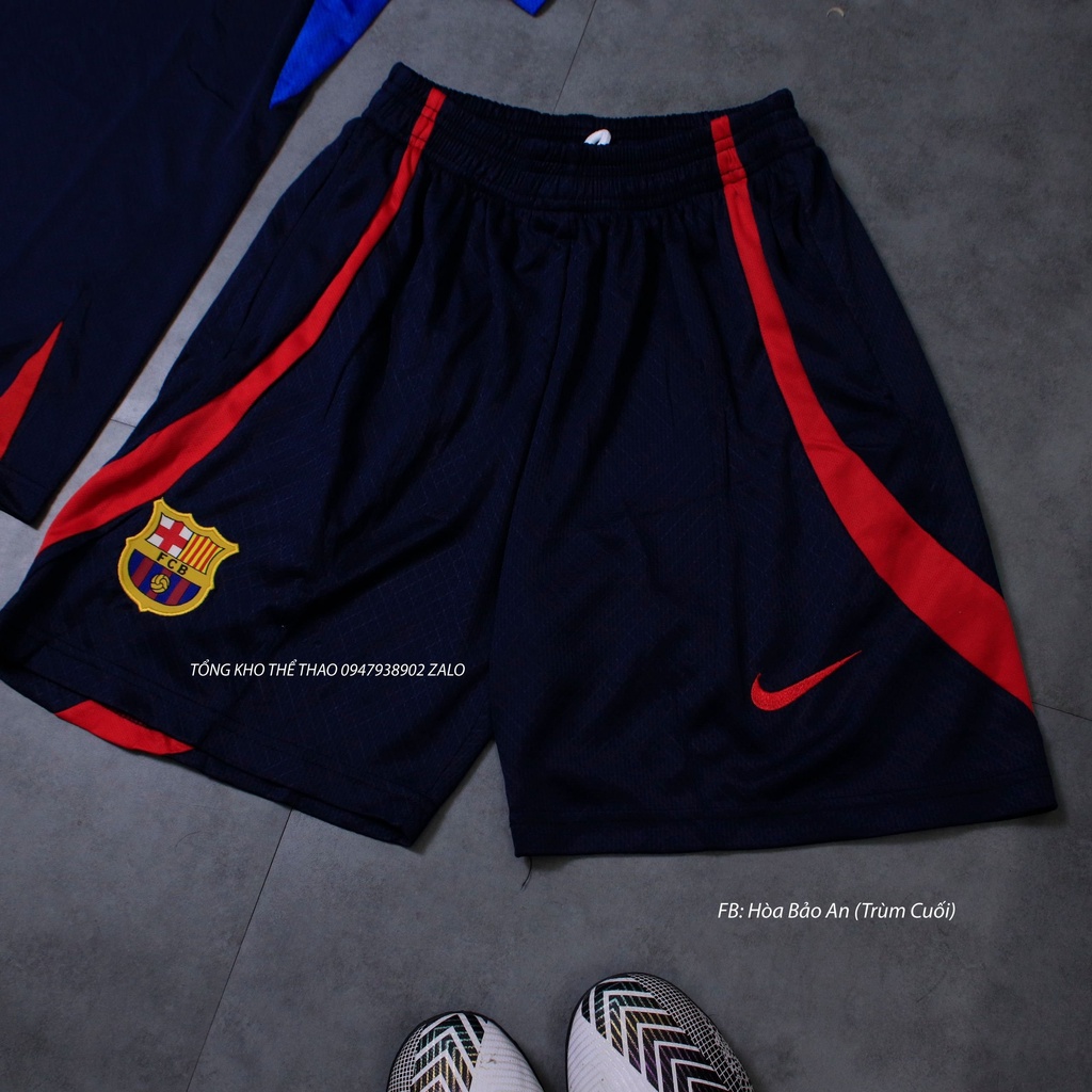 Bộ Quần Áo Bóng Đá CLB Barca màu đen cao cấp mùa 2223