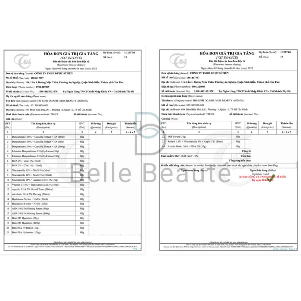 Serum Drceutics Niacinamide, HA Basic, B5 Basic, HA NMFs , HA B5 30ml Cấp Ẩm Sáng Da