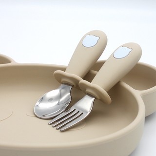 (CHÍNH HÃNG) Set thìa nĩa inox gấu BAR-ROT / cán vòng HALLYSEN, Spoon & Fork Set