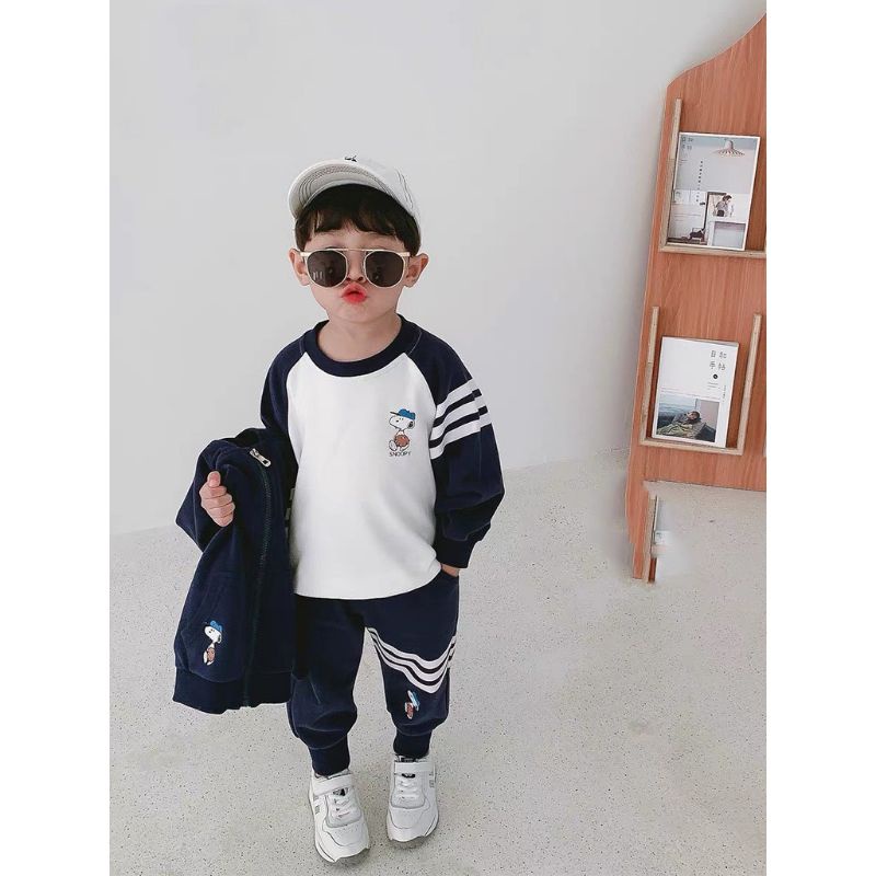 Bộ bé trai thu đông dài tay cực yêu cho bé. rập giấy. không phải quần áo