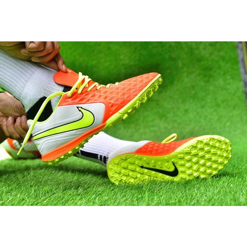 GIÀY ĐÁ BÓNG Tiempo 8 Cam ( size 38-45 )🔻Tuyển sỉ / CTV toàn quốc 🔻 ( giày đá banh sân cỏ nhan tạo đế TF, giày thể thao)