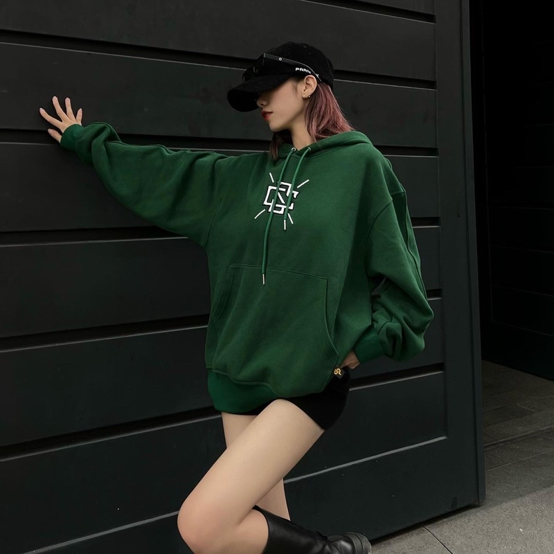 ÁO HOODIE LOGO XANH