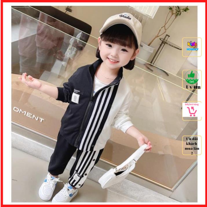 Quần áo thu đông cho bé gái, bộ đồ thể thao khỏe khoắn cho bé cực kool - Chất da cá mềm mịn HỒNG VY KIDs [BAK]