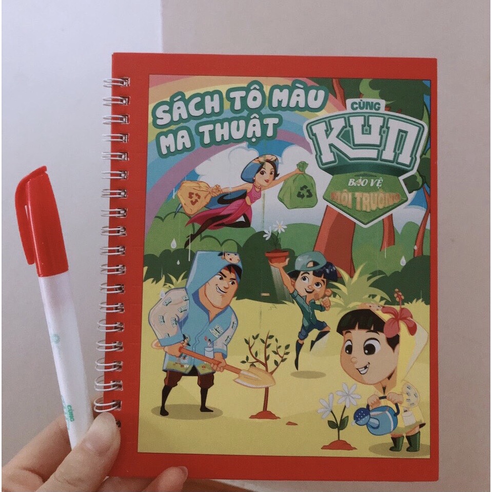 Sách tô màu ma thuật quà tặng từ sữa Kun