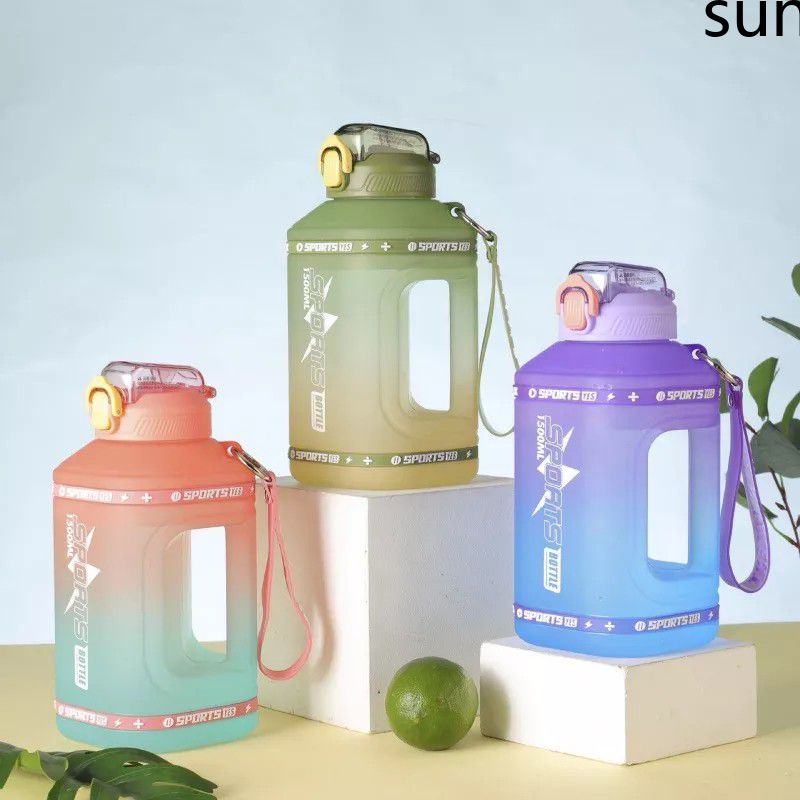 1.5/2.3l Nước Silicone Ống Hút Sữa Tay Cầm Di Động Dung Lượng Cao Ấm Siêu Du Lịch Thể Thao Cốc Phụ Kiện Nhà Bếp-ánh Nắng Mặt Trời. Vn
