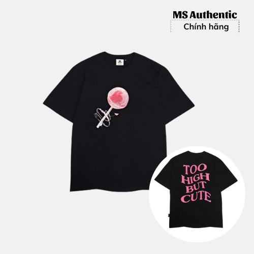 【Order】Áo Dysfunct chính hãng in hình kẹo mút dễ thương | PAPERPLANE T-SHIRT (BLACK)