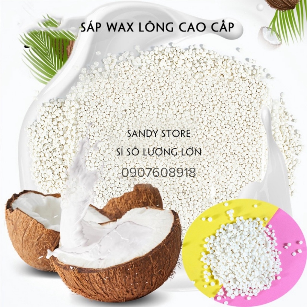 Sáp Wax Lông COCONUT Hương Sữa Dừa-Không Chứa Nhựa Thông - Siêu Bám Lông Dùng Cho Da Nhạy Cảm .Tặng Que
