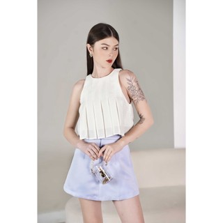 Goût de jun - áo croptop nữ thiết kế xếp ly - amie top