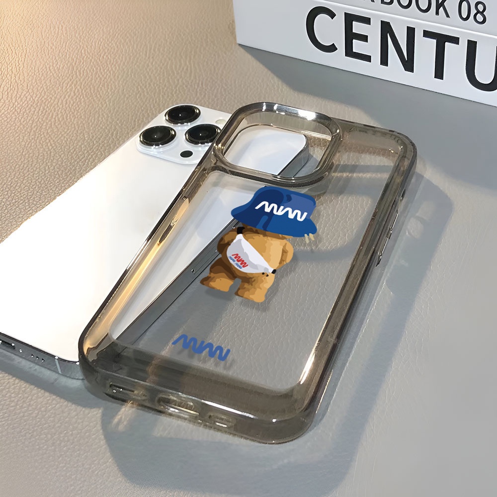 Ốp Điện Thoại Trong Suốt Hình Gấu NASA Cho iphone 14 Pro Max 13 11 12 7Plus X XR XS Max 8 7