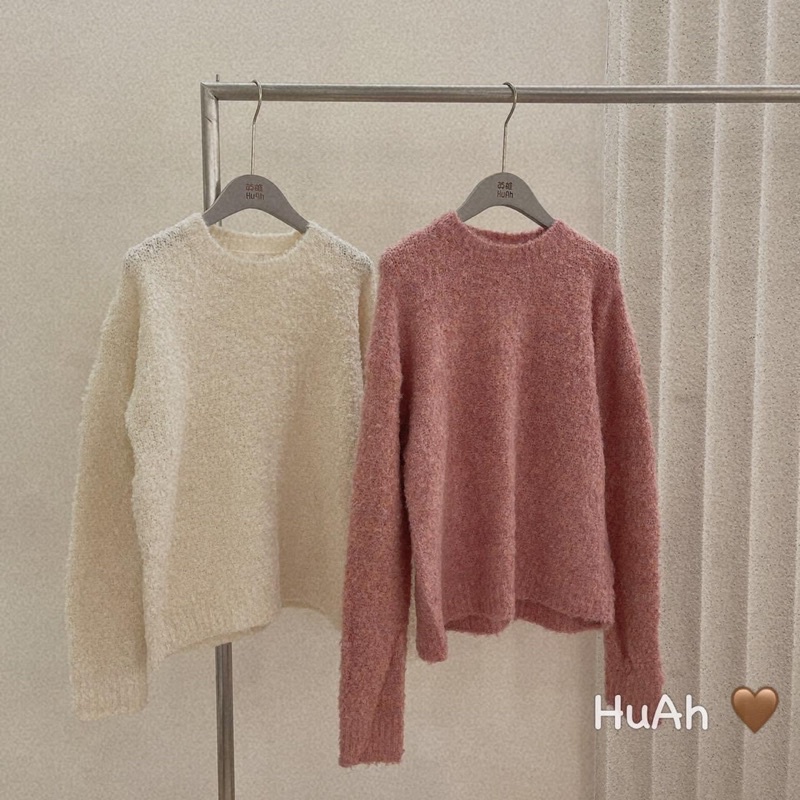 Áo len xù 2 màu