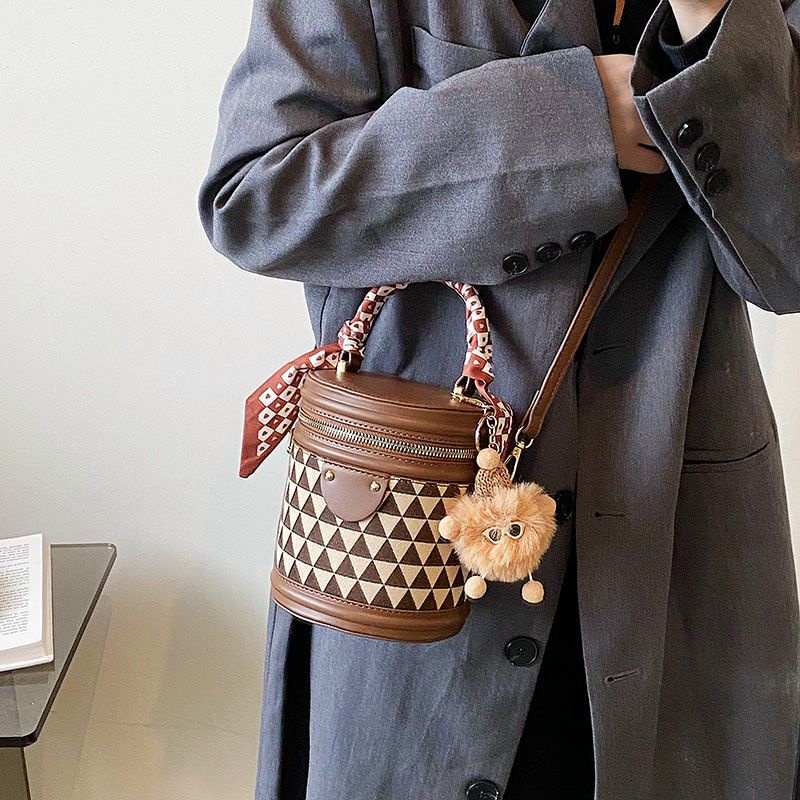 túi trụ tròn Vintage kèm phụ kiện nhập khẩu chất lượng loại 1