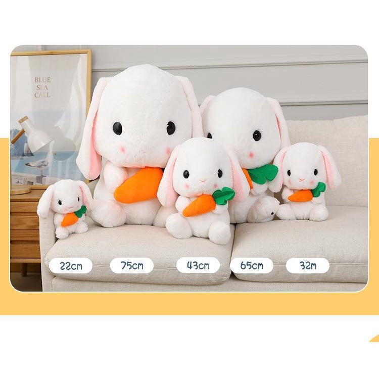 Thỏ Nhồi Bông Tai Dài 22cm Thiết Kế Dễ Thương