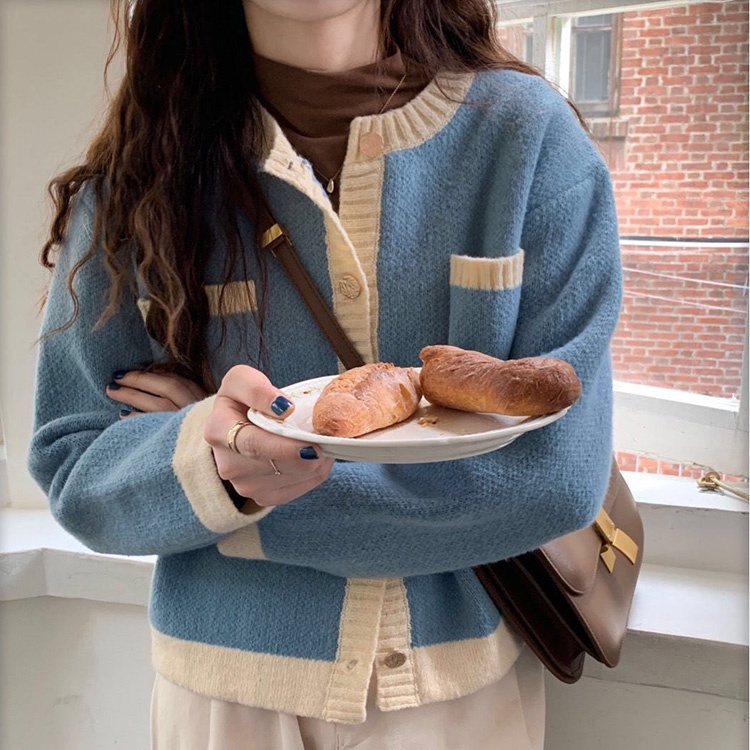 IELGY  Áo Khoác cardigan Đính Đá Chất Lượng Cao Phong Cách Hàn Quốc Cho Nữ