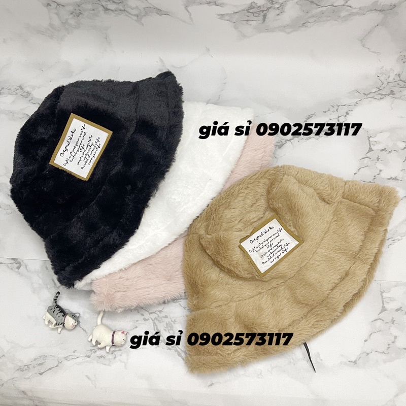 Nón bo lông QC mạc vuông chữ đơn giản cá tính hot trend thời trang nam nữ