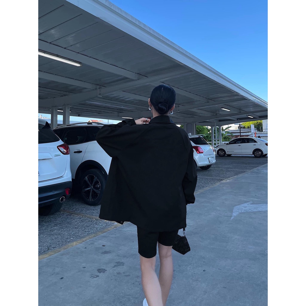 Áo khoác dù jacket trơn unisex local brand- Áo khoác 2 lớp Ullzang Basic có form rộng XL - LOUSI.SG