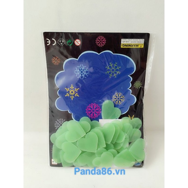 Set Ngôi Sao Dạ Quang , Hình Trái Tim Dạ Quang ,  Mặt Cười , Cây Nấm , Ông Trăng Dạ Quang Trang Trí Phòng Ngủ