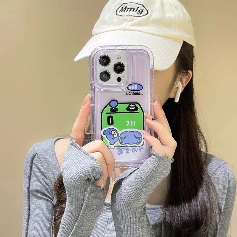 Ốp Điện Thoại Silicon TPU Mềm Trong Suốt Họa Tiết Động Vật Dễ Thương Cho IPhone 14 13 12 11 Pro XS Max X XR 8 7 6S Plus