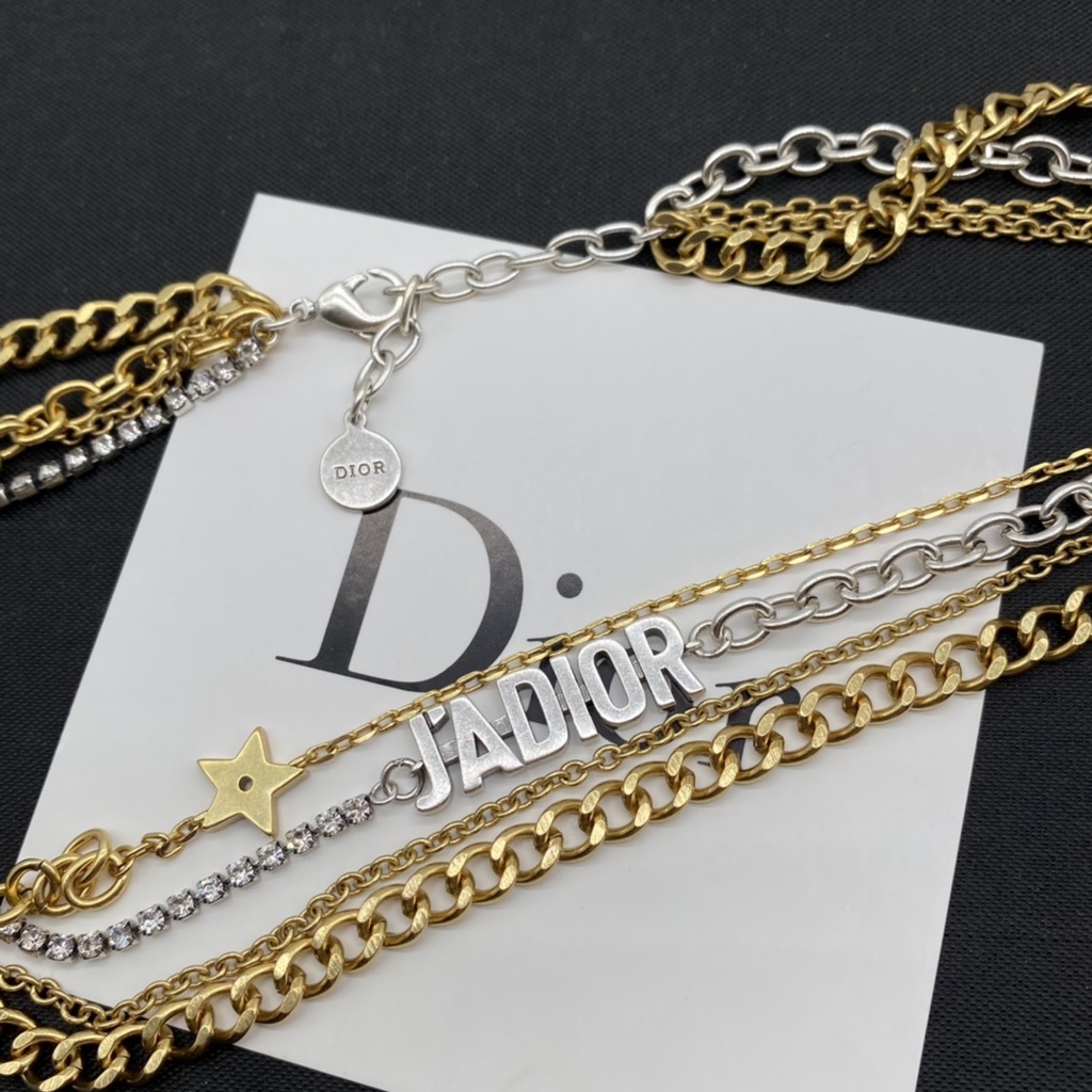 Dây Chuyền Ba Lớp Bằng Đồng Thau Phong Cách Retro Thời Trang