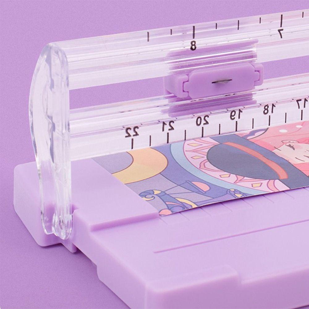 Dụng Cụ Cắt Giấy Với Thước Đo Chính Xác Họa Tiết Hoạt Hình Dễ Thương DIY
