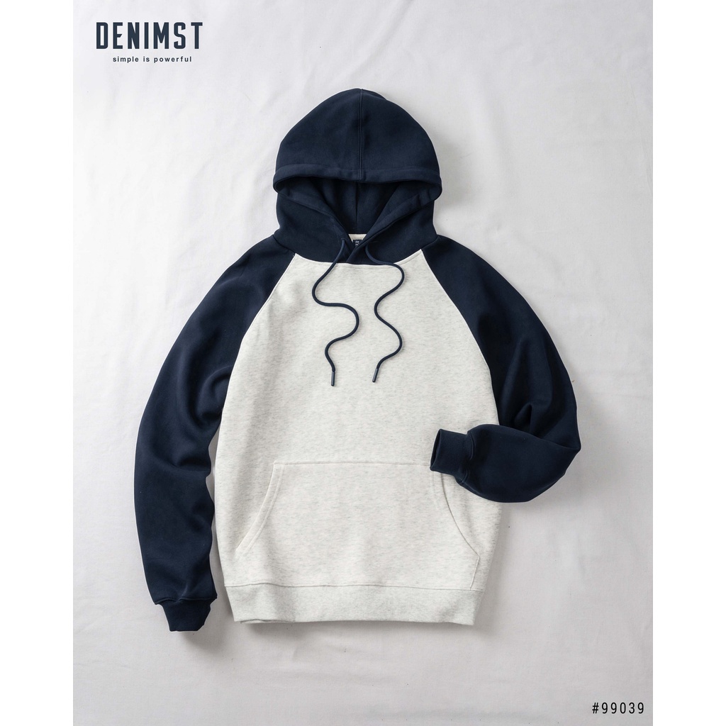 Áo nỉ hoodie DENIMST 99039, áo nỉ lót lông cao cấp, form unisex cho nam và nữ