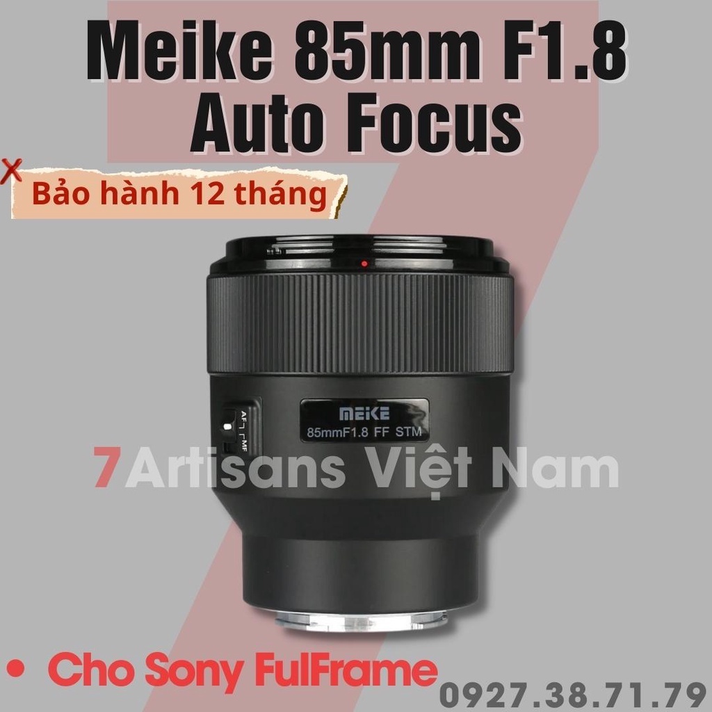 [FREESHIP] Ống kính Meike 85mm F1.8 Auto Focus STM Full-Frame : Canon EF, Canon R, Sony FE/E, Fujifilm, Nikon Z, Nikon F
