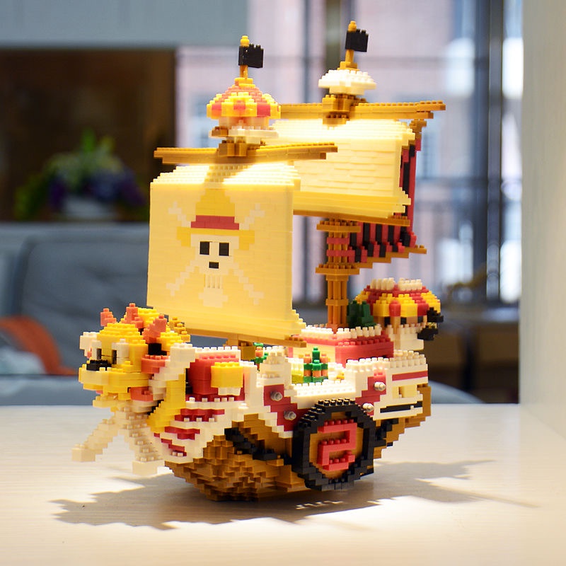 Lego one piece-mô hình tàu sunny lắp ghép cao cấp giá rẻ, đồ chơi lắp ráp mô hình thông minh cho bé BOBIKIDS LG17