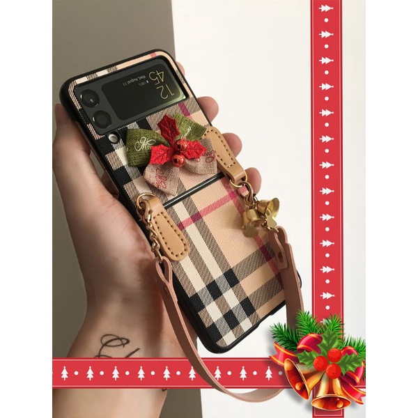 [HOT SALE CÓ SẴN] Ốp Samsung Z Flip 3 / Z Flip 4 Noel Xmas xinh xắn có dây xách da Z Flip4