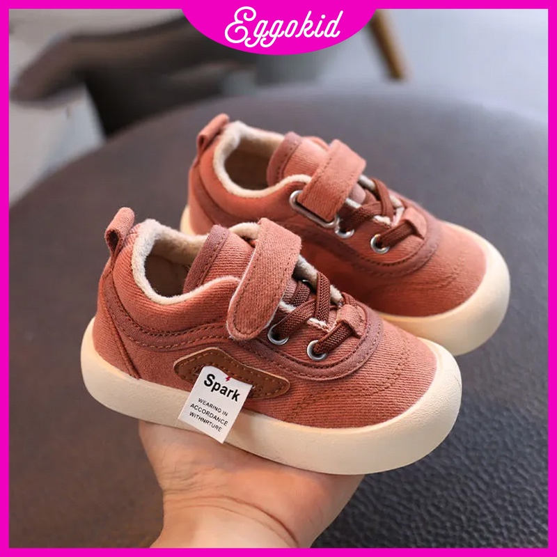 Eggokids Giày Thể Thao canvas Đế Mềm Thoáng Khí Giữ Ấm Cho Bé Trai Và Bé Gái