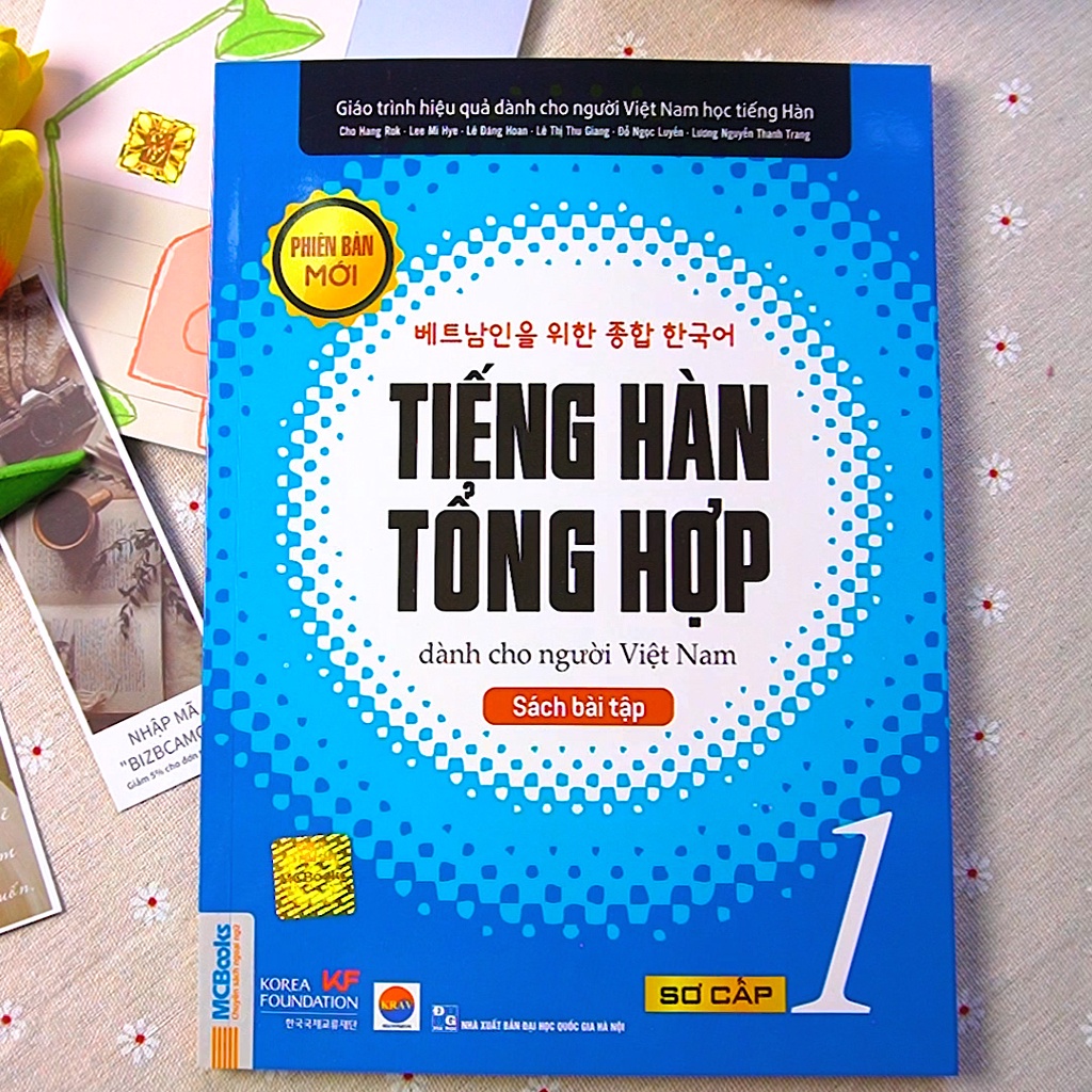 Sách Bài Tập Tiếng Hàn Tổng Hợp Dành Cho Người Việt Nam Sơ Cấp 1 - Có Đáp Án Chi Tiết TẶNG kèm SỔ TAY