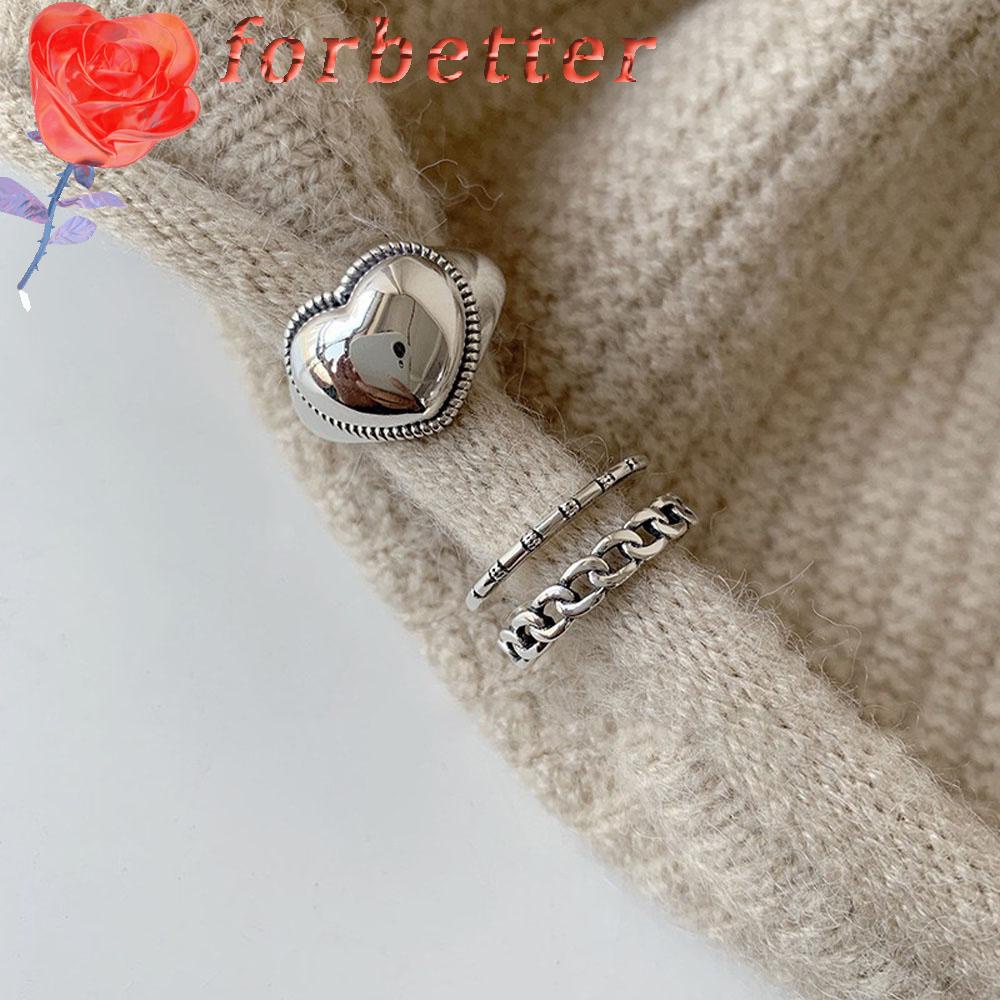 Nhẫn đeo tay hình trái tim bằng đồng xinh xắn cho nữ