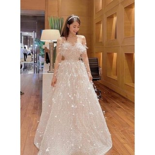 [HOT]  Váy tiệc lông vũ sang chảnh, dịu dàng cao cấp .