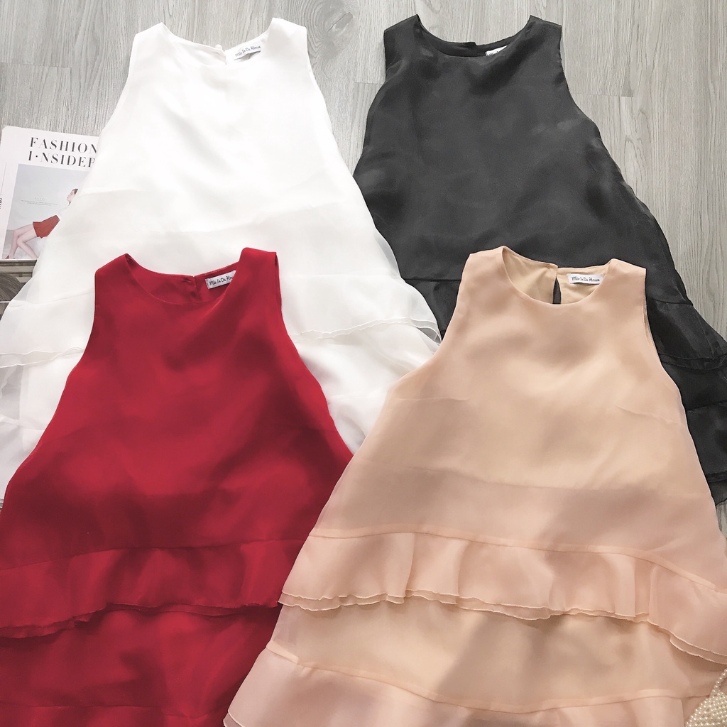 ĐẦM VÁY ĐUÔI CÁ VOAN BÈO TẦNG TƠ ORGANZA ÁNH KIM ⚡HỎA TỐC⚡BỒNG BỀNH, TIỂU THƯ - MEOINDAHOUSE