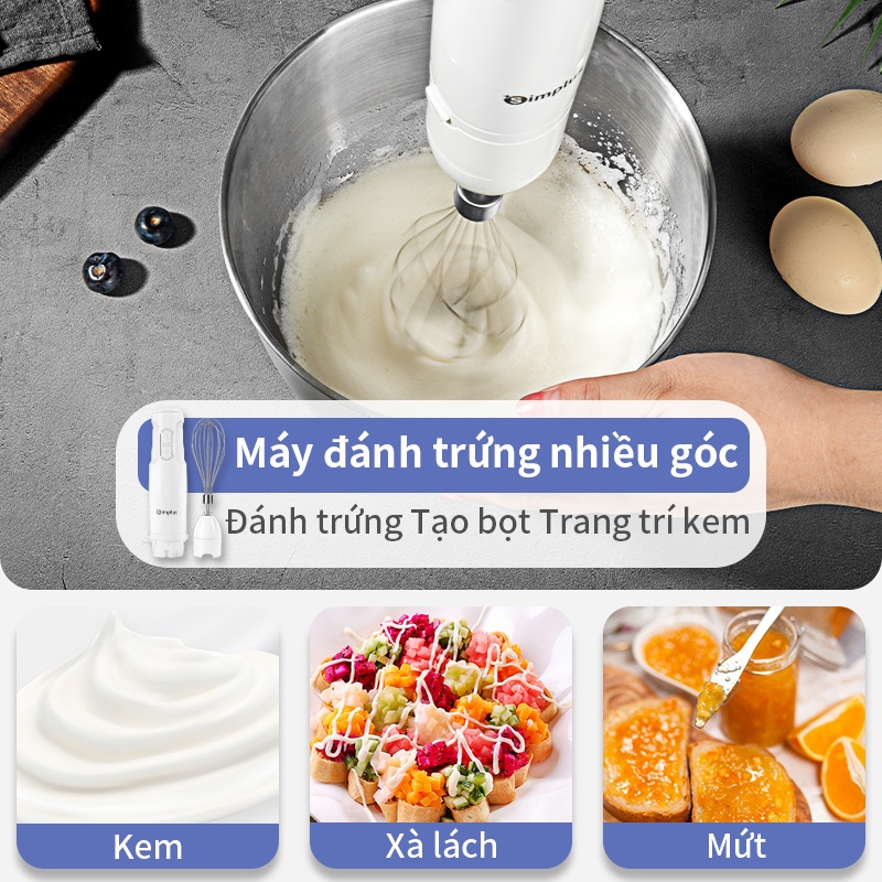 Máy nấu ăn cầm tay Simplus Máy đánh trứng làm bánh tại nhà Máy bổ sung thức ăn cho trẻ em JBBA002